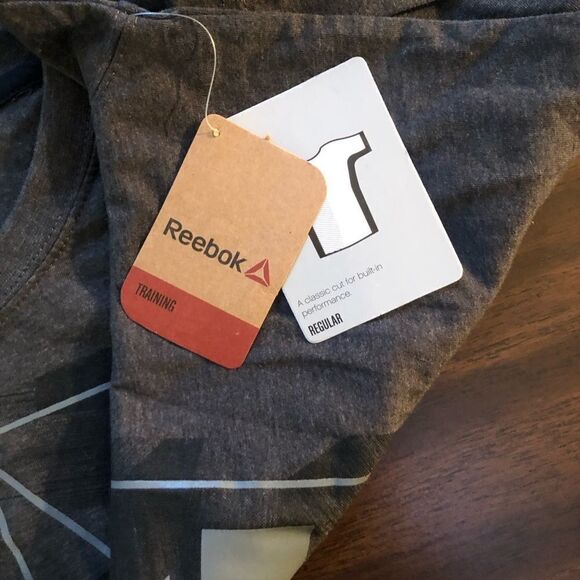 REEBOK T-SHIRT, Black, Short Sleeve, XL - Picture 3 of 6